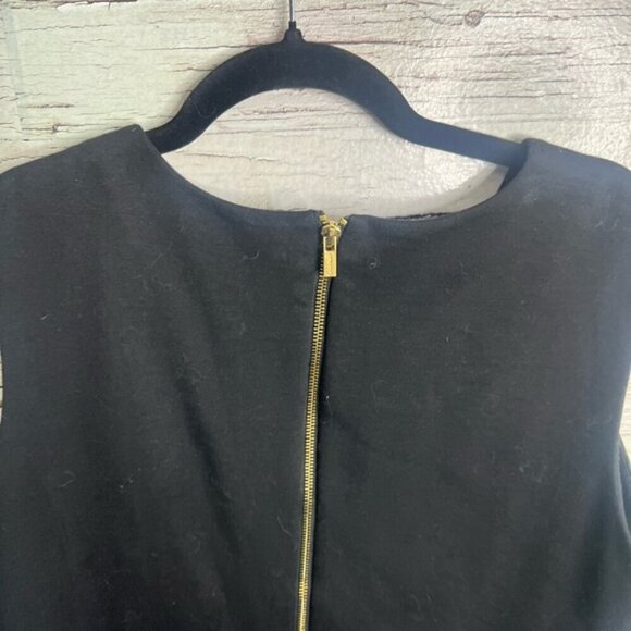 Calvin Klein dress black purple striped size 14 sheath - Picture 5 of 7